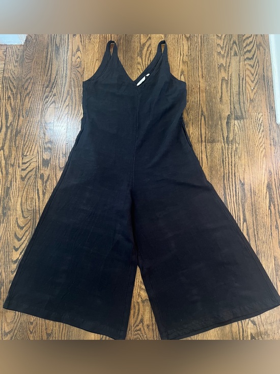 Uniqlo Pants - Uniqlo Black Wide-Leg Sleeveless Jumpsuit
